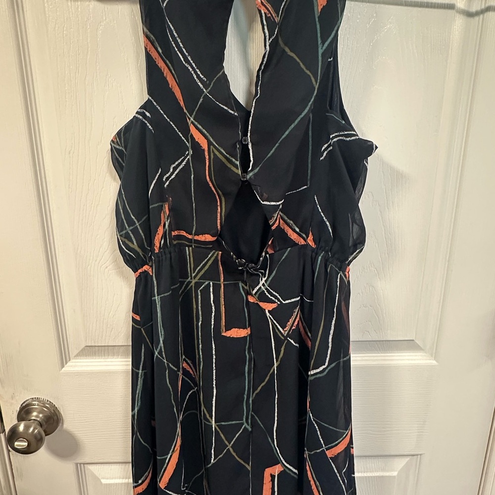 Banana Republic Navy Dress with Artistic Accents